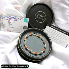 Silver Divine Dhara Rudraksha Bracelet