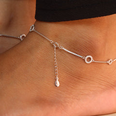 Lunar Silver Charm Payal for Women