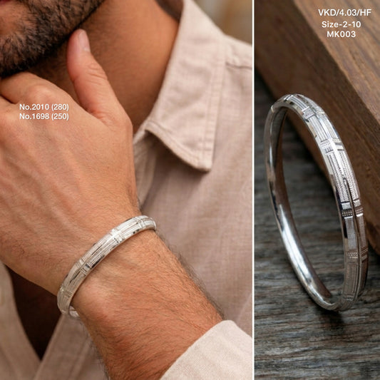 Legacy silver kada for men