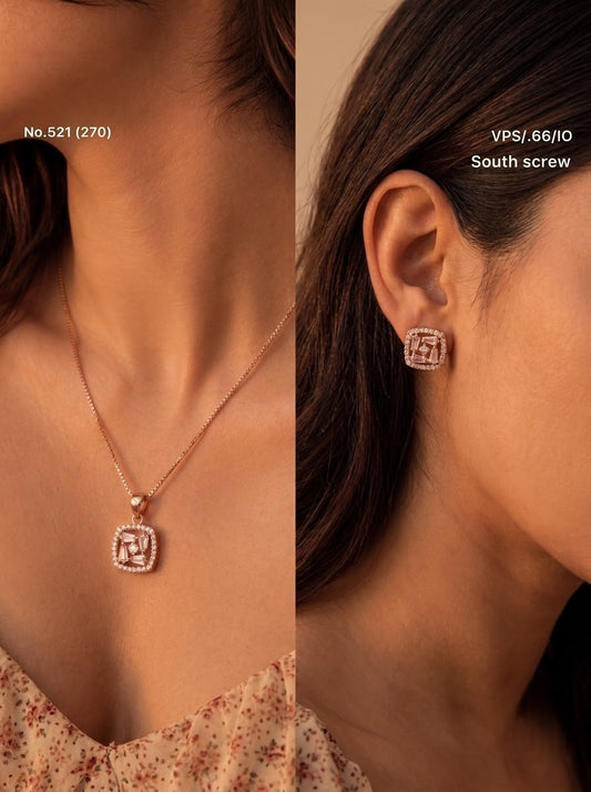 Seranova silver pendant set for women