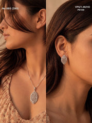 Ayushi silver pendant set for women