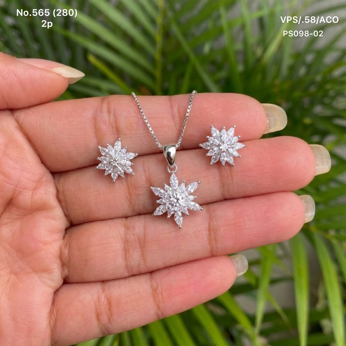 Sunshine Silver pendant set for women
