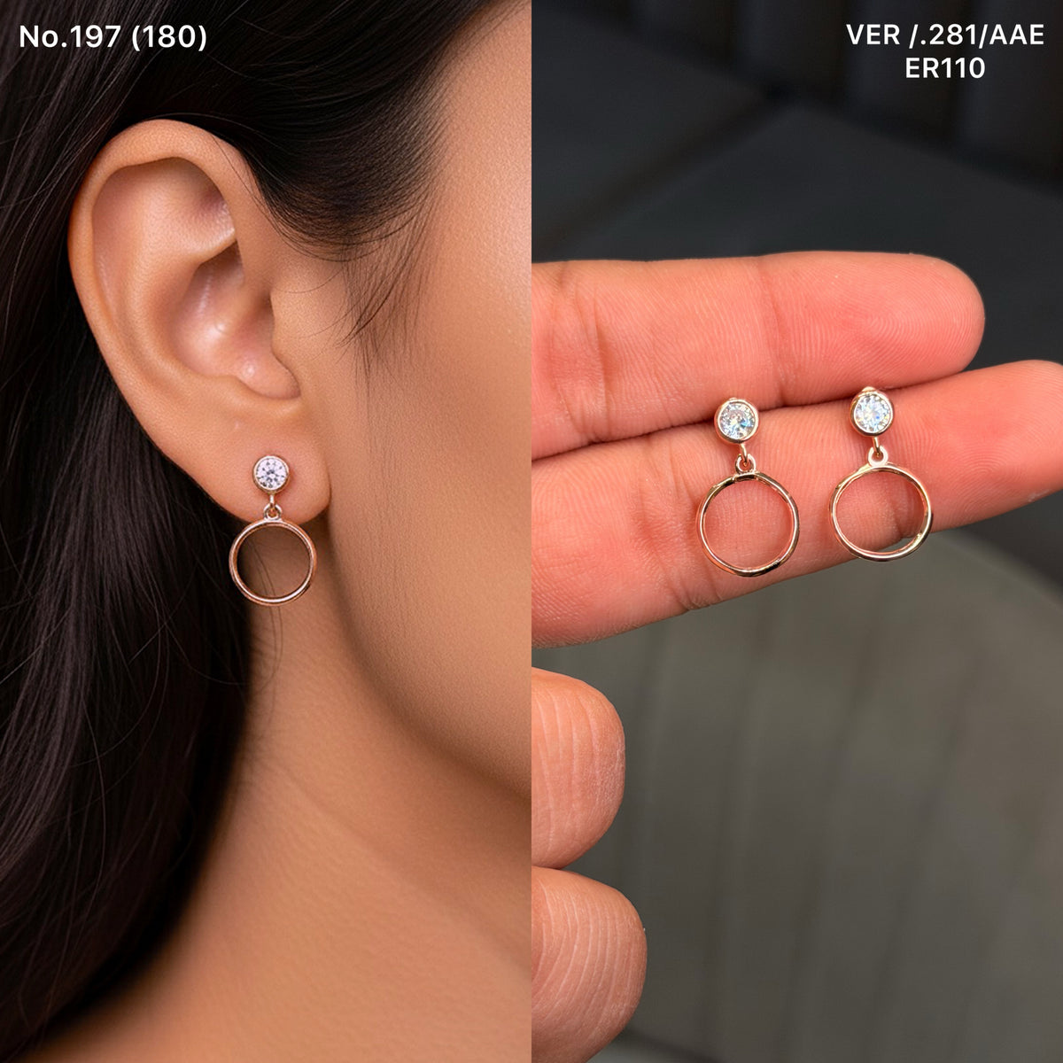 Cluster chic silver earrings