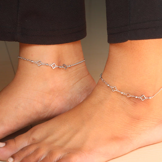 Silver Bliss Charm Payal for Women