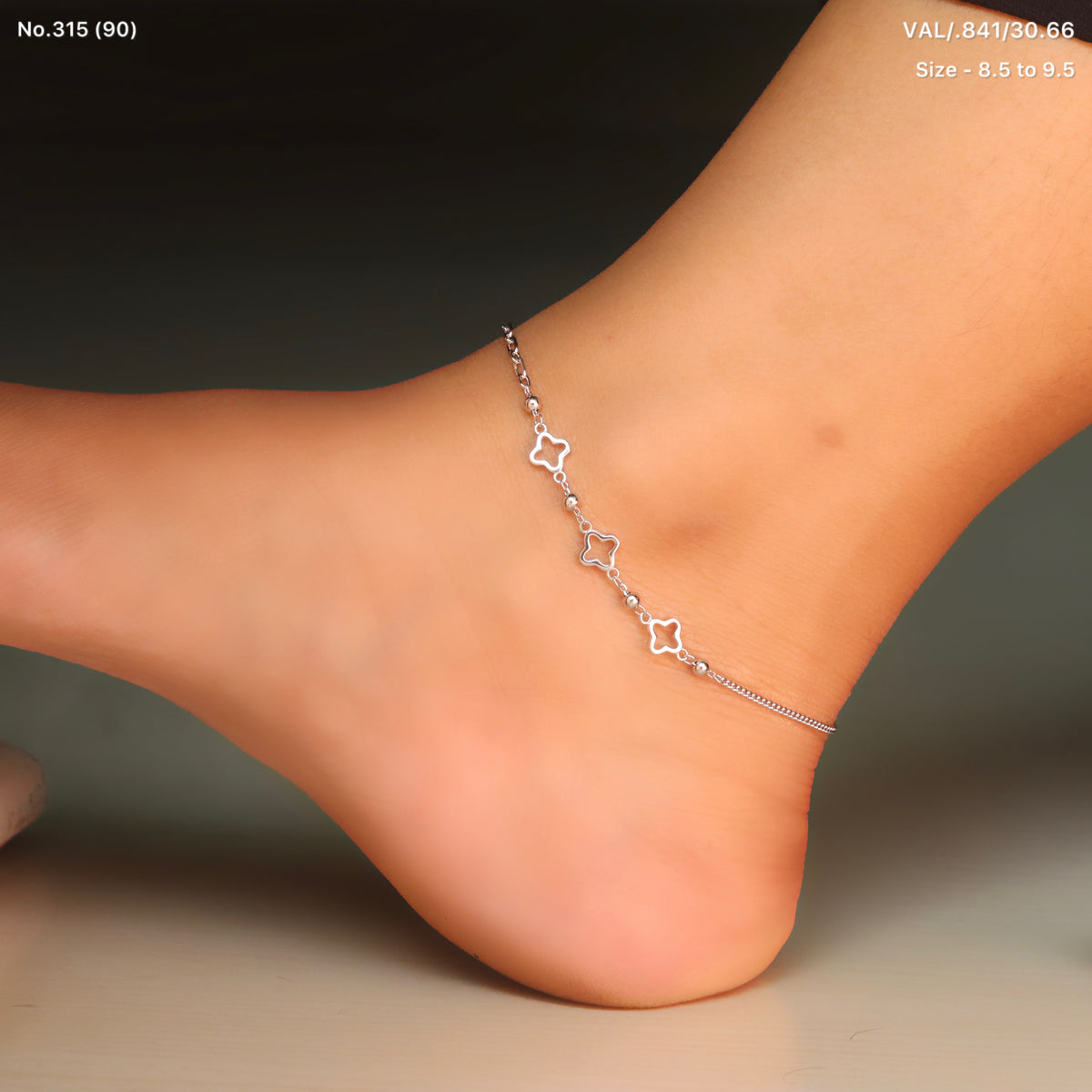 Silver Bliss Charm Payal for Women