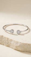 Pearl glow silver kada for women