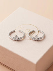 Royal fern silver toerings for women