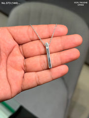 Vertical spark silver chain pendant