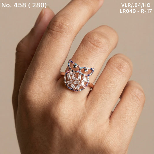 Silver serenity ring for women