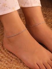 Crystal Cut Chain Payal