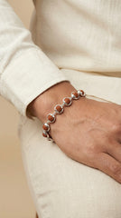 Silver Capping Rudraksha Bracelet