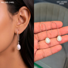 Pearl drift silver earrings