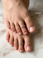 Liana silver toerings for women
