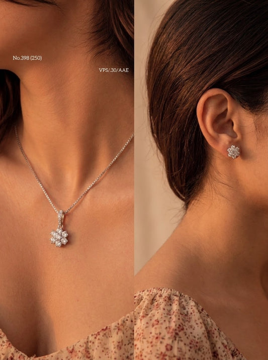 Starshine silver pendant set for women
