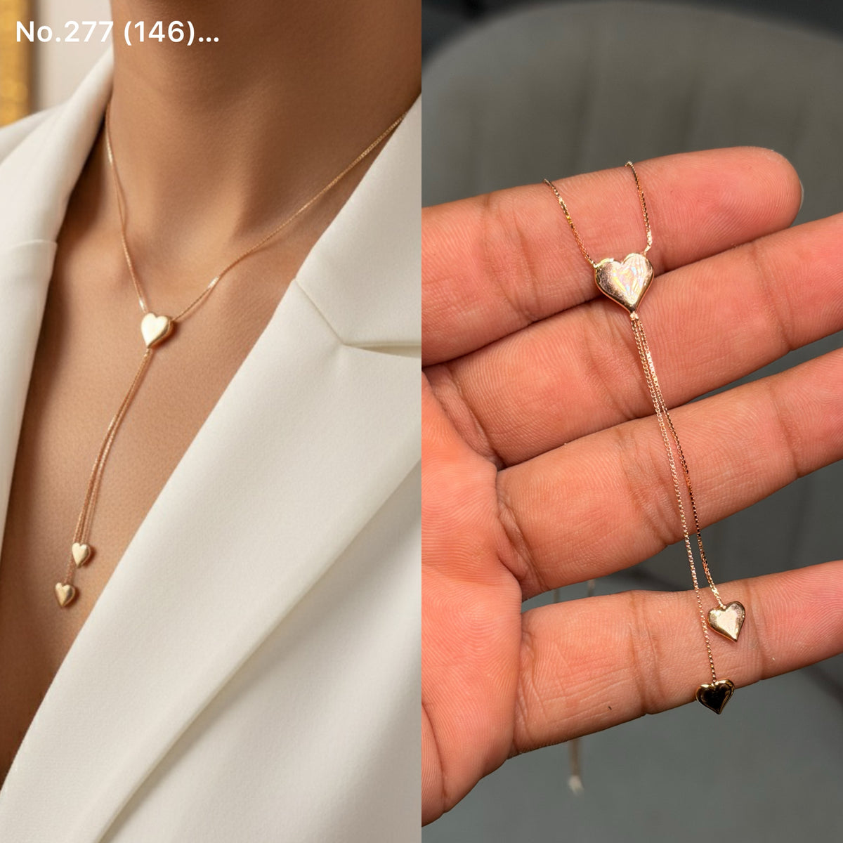 Charmed heart silver chain pendant