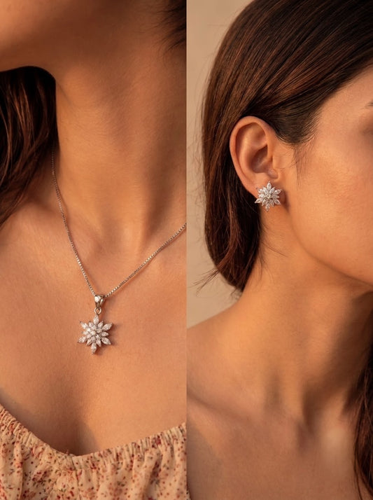 Sunshine Silver pendant set for women