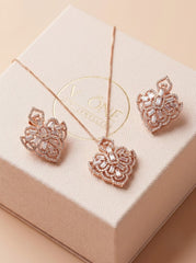 Starry elegance silver pendant set for women