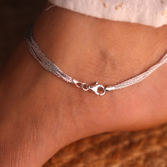 Liana Layer Silver Payal for Women