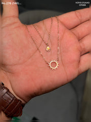 Sunburst silver chain pendant