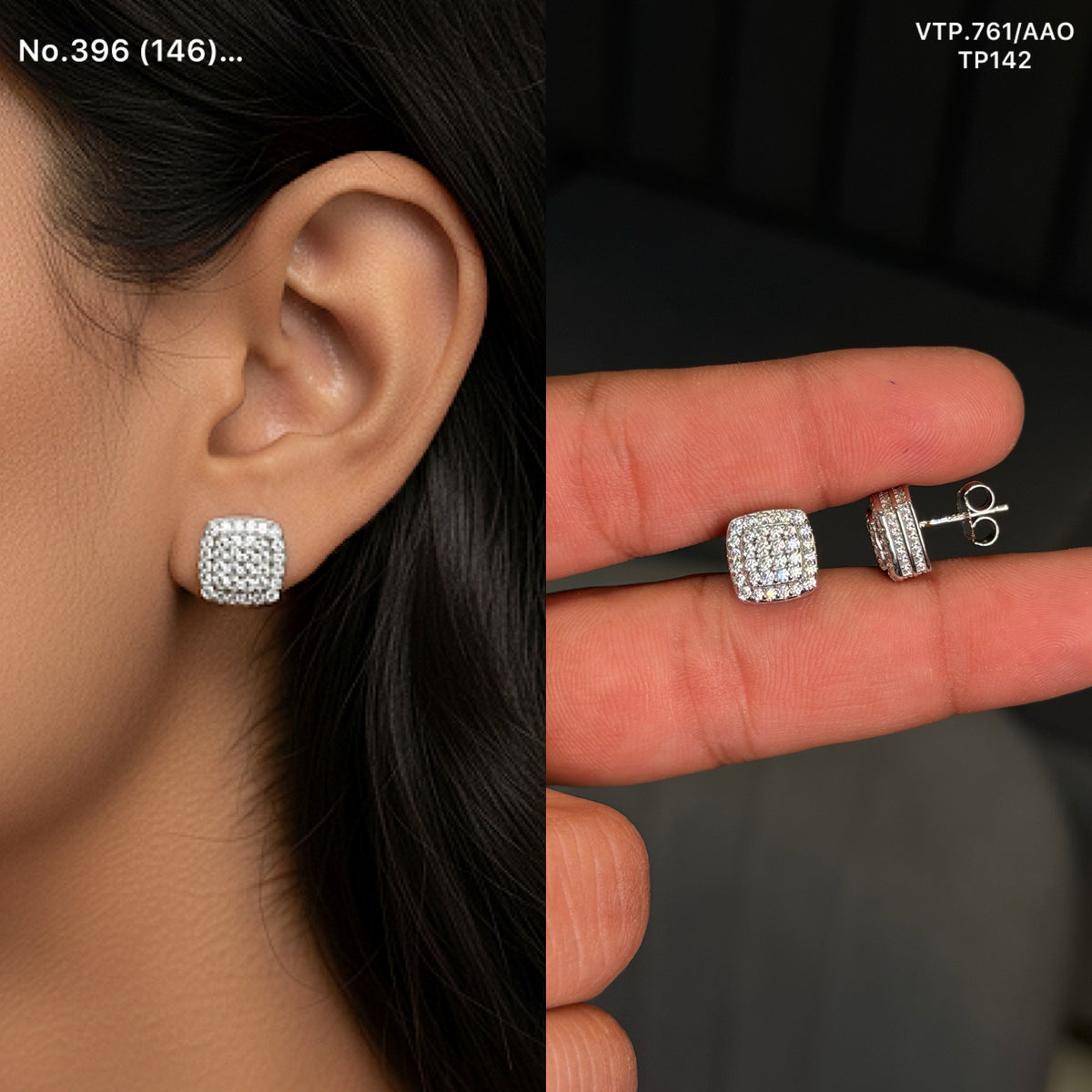Arya Pure silver Stud