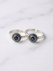Divyana oxidised silver toerings for women