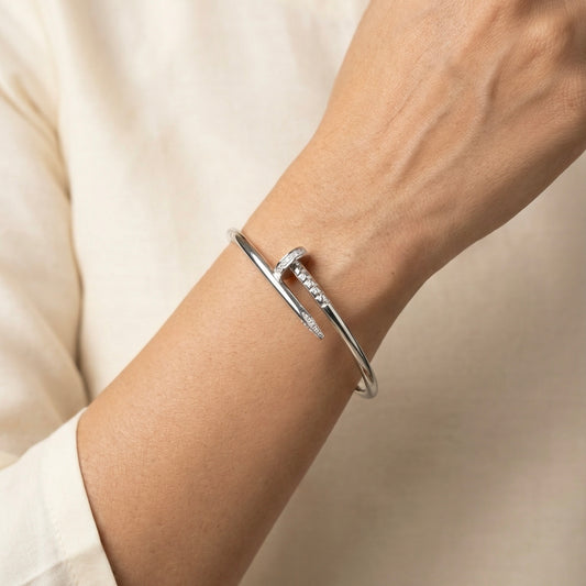 Silver meadow kada for women