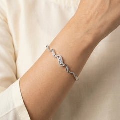 Celestial silver kada for women