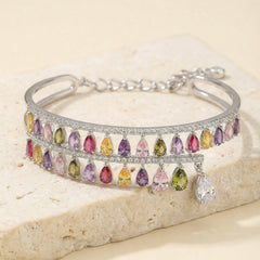 Mystic charm silver kada for women