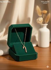 J charm silver chain pendant