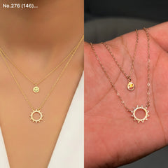 Sunburst silver chain pendant