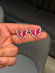 Rosy pop butterfly silver tops
