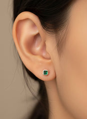 Mint shine silver stud