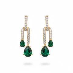 Evergreen shine silver earrings