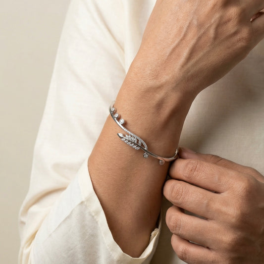 Dreamline silver kada for women