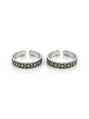 Ethnic elegance silver toerings for women