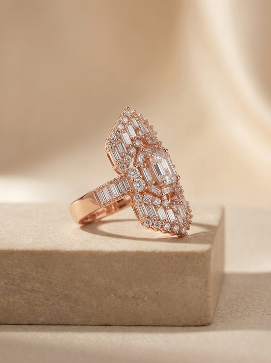 Silver fantasy ring for women