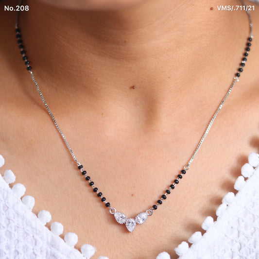 Classic Radiance Pure Silver Mangalsutra for Women