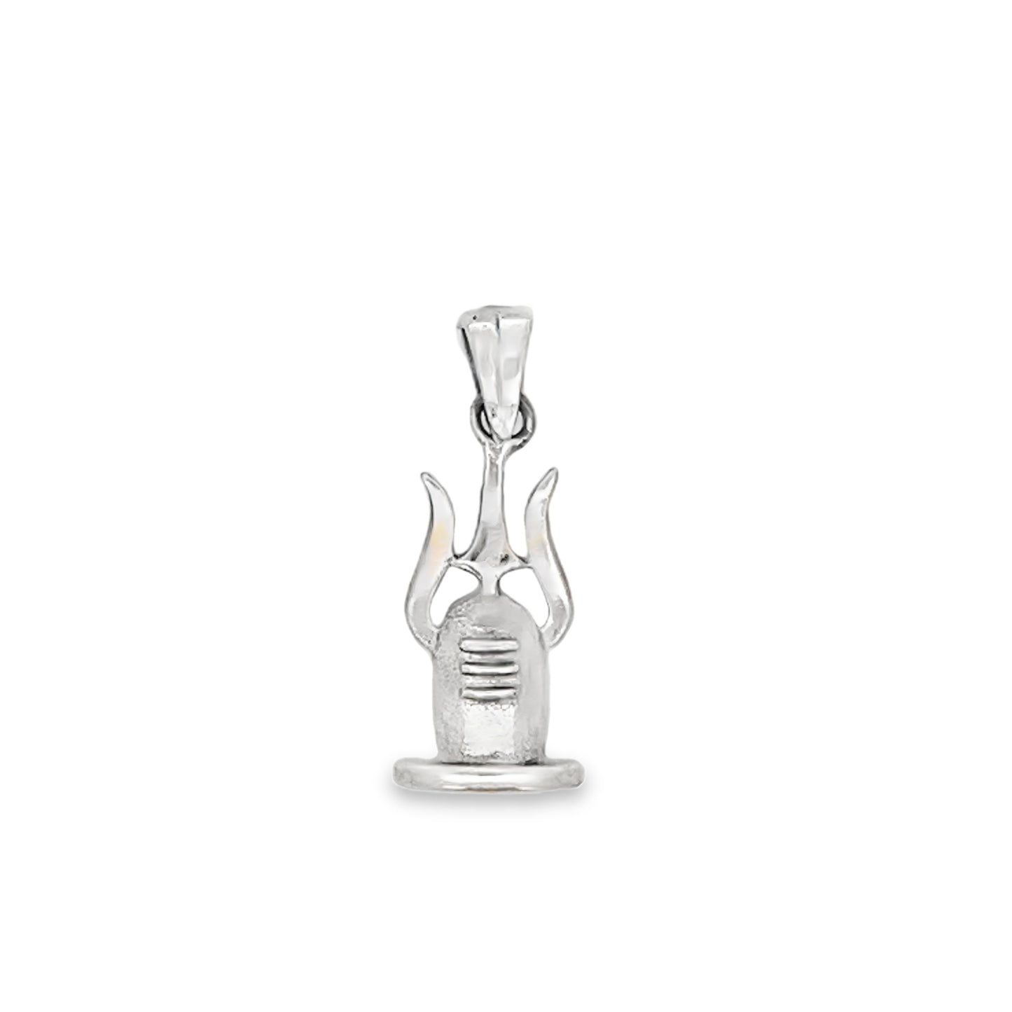 Shivling with Trident Silver Pendant