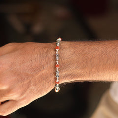 Silver Rudraksha Bracelet by V One Jewellery