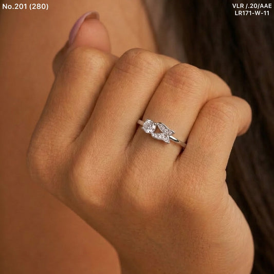 Celestia flutter silver ring for women