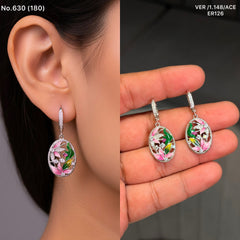 Bloom drizzle silver earrings