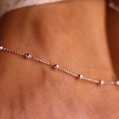 Graceful Silver Ball Beads Women Payal