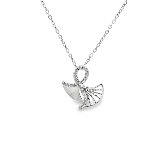 Flora drift silver chain pendant