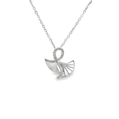Flora drift silver chain pendant