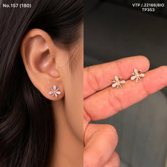 Sweet blush silver studs