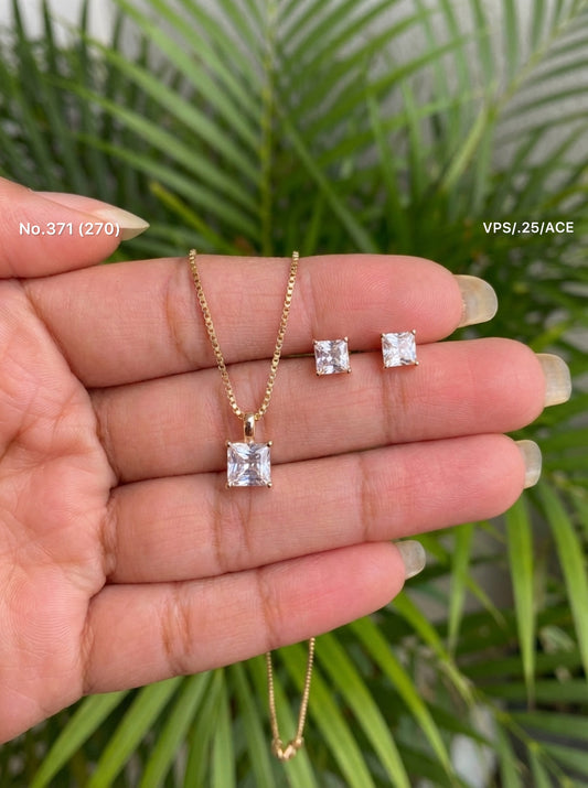 Zivra silver pendant set for women