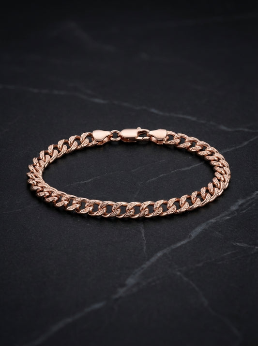 Rose prime men’s silver bracelet