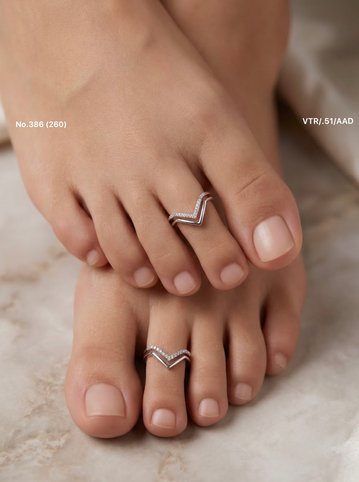 Dazzle curve silver Toering for women