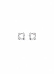 Zina halo silver stud