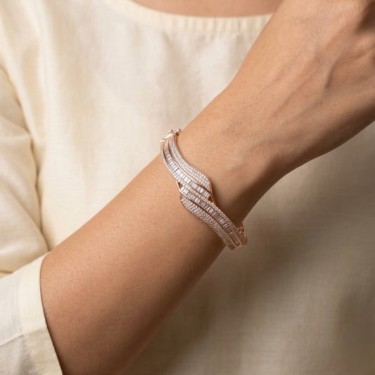 Aura Queen silver kada for women